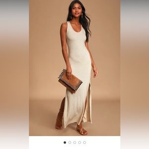 Lulus ribbed sleeveless maxi dress